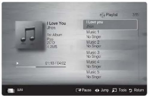 SAMSUNG LA40C530F1W - Playing Music - 1