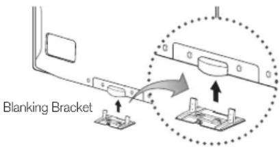 SAMSUNG LA40C530F1W - Assembling the Blanking Bracket - 1