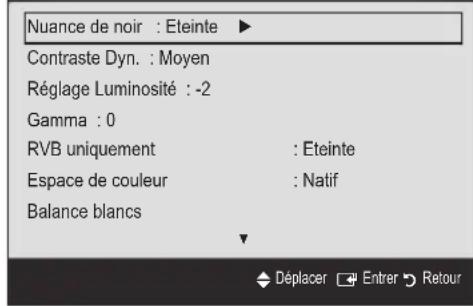 SAMSUNG LA40C530F1W - Paramètres avancés - 1