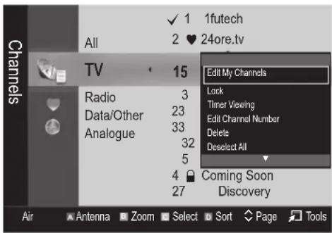 SAMSUNG LA40C530F1W - ♥ My Channels - 1