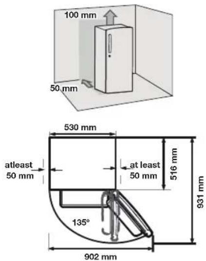 SAMSUNG RR21J2147S8 - Selecting the best location for the refrigerator - 1