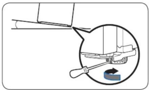 SAMSUNG RT40A3110SA - To adjust the height of the left side: - 1