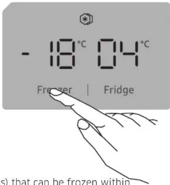 SAMSUNG RT40A3110SA - During Super Freeze Mode: - 1