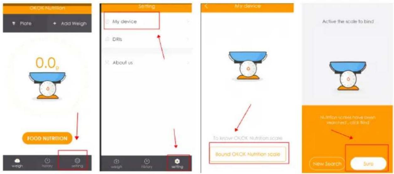 Sogo SS-2915 - PROCEDURE TO CONNECT BLUETOOTH KITCHEN SCALE WITH THE APP - 2