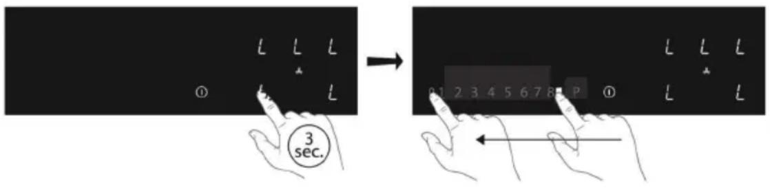 Airforce Visio Plus - Pour désactiver la sécurité enfant, les étapes décrites doivent être effectuées dans les 10 secondes. - 1