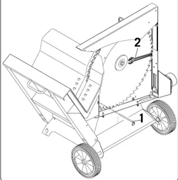 SCHEPPACH Wox d 700 - Sostituzione della lama della sega - 2