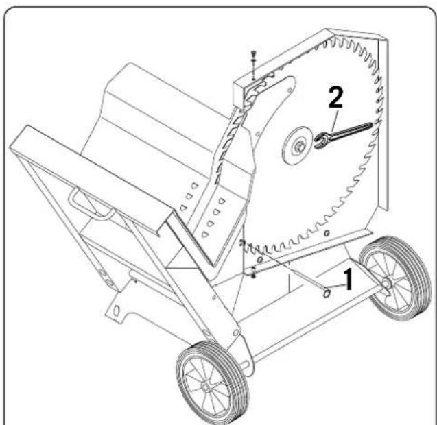 SCHEPPACH Wox d 700 - Sahanterän vaihto - 1