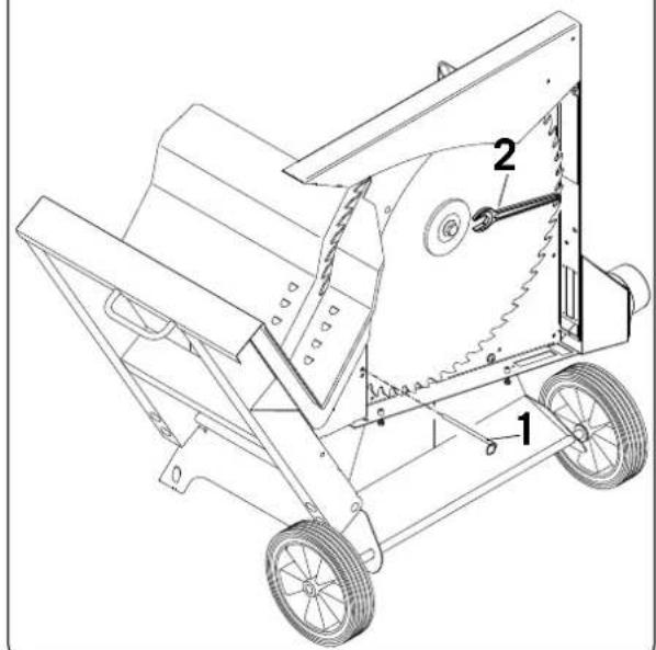 SCHEPPACH Wox d 700 - Remplacement de la lame de scie - 2