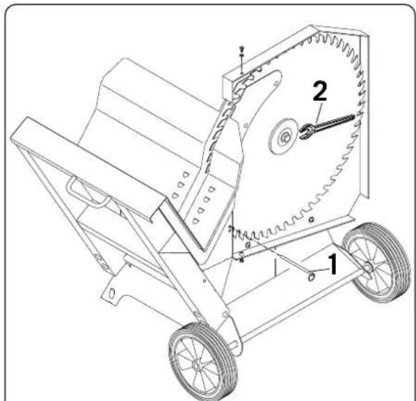 SCHEPPACH Wox d 700 - Remplacement de la lame de scie - 1