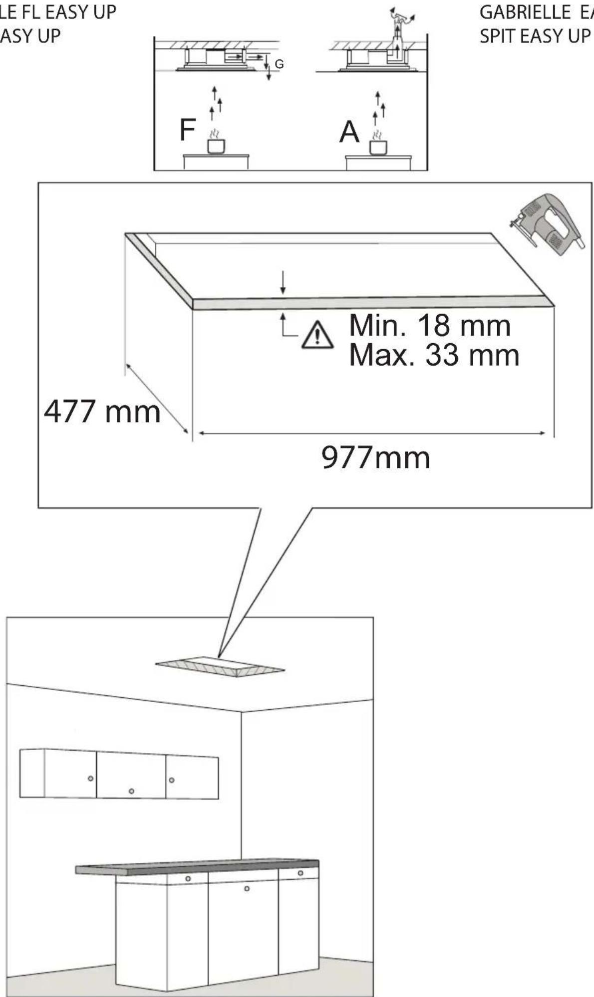 Airforce Split Easy Up - Installation of plasterboard panels: - 1