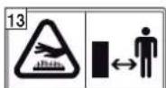 Honda HF 2417 K5 - VEILIGHEIDSSTICKERS - 6