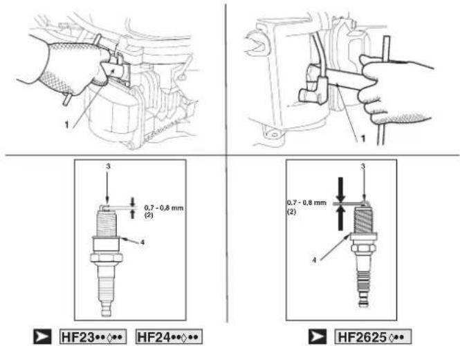 Honda HF 2417 K5 - Onderhoud bougie - 1