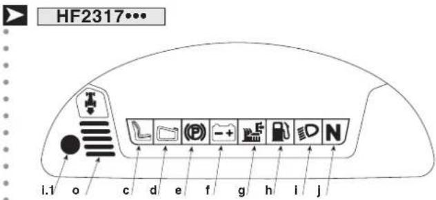 Honda HF 2417 K5 - SPIE E DISPOSITIVI DI SEGNALAZIONE ACUSTICA SUL CRUSCOTTO - 1