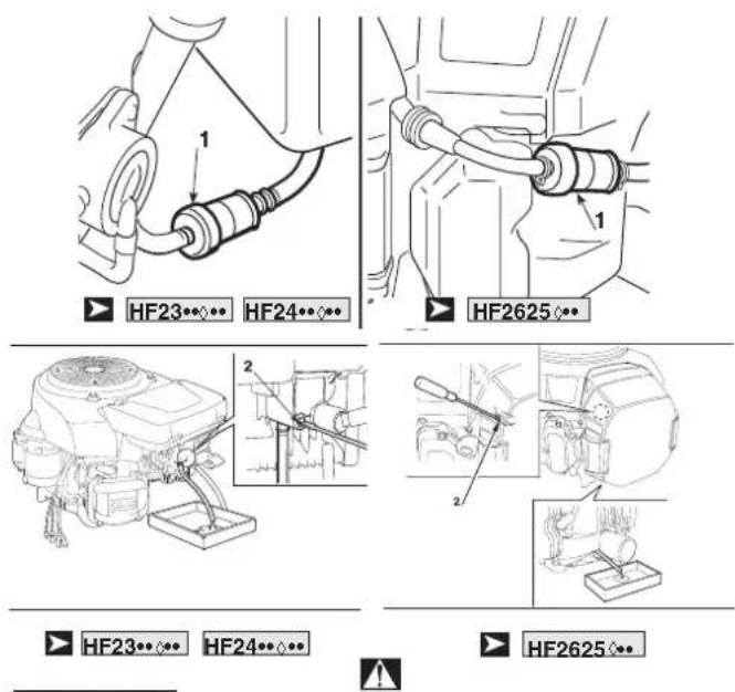 Honda HF 2417 K5 - Storage and inactivity for long periods - 1