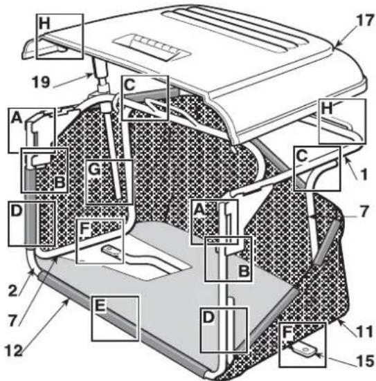 Honda HF 2417 K5 - MONTERA GRÄSUPPSAMLAREN - 1