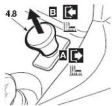 Honda HF 2417 K5 - CUTTING MEANS ENGAGE AND BRAKE CONTROLS - 3