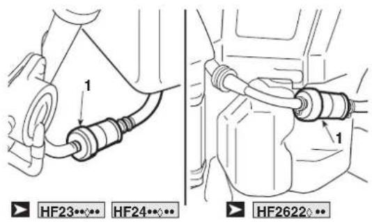 Honda HF 2417 K5 - Onderhoud brandstofffilter - 1