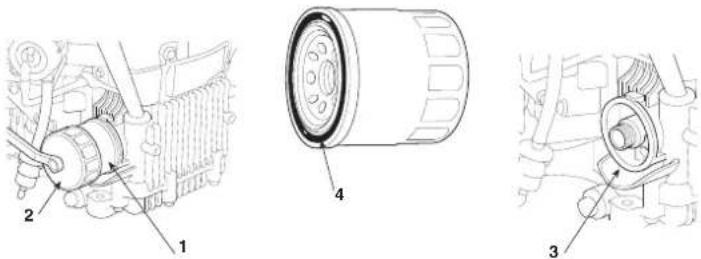 Honda HF 2417 K5 - Changing the oil filter - 2