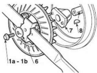 Honda HF 2417 K5 - b) Removing, replacing and rebalancing of cutting means - 5