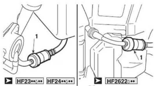 Honda HF 2417 K5 - Mantenimiento del filtro carburante - 1