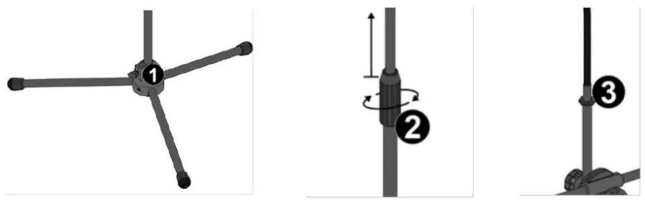 Vonyx MS10TH - INSTRUCTIONS D'ASSEMBLAGE DU SUPPORT - 1