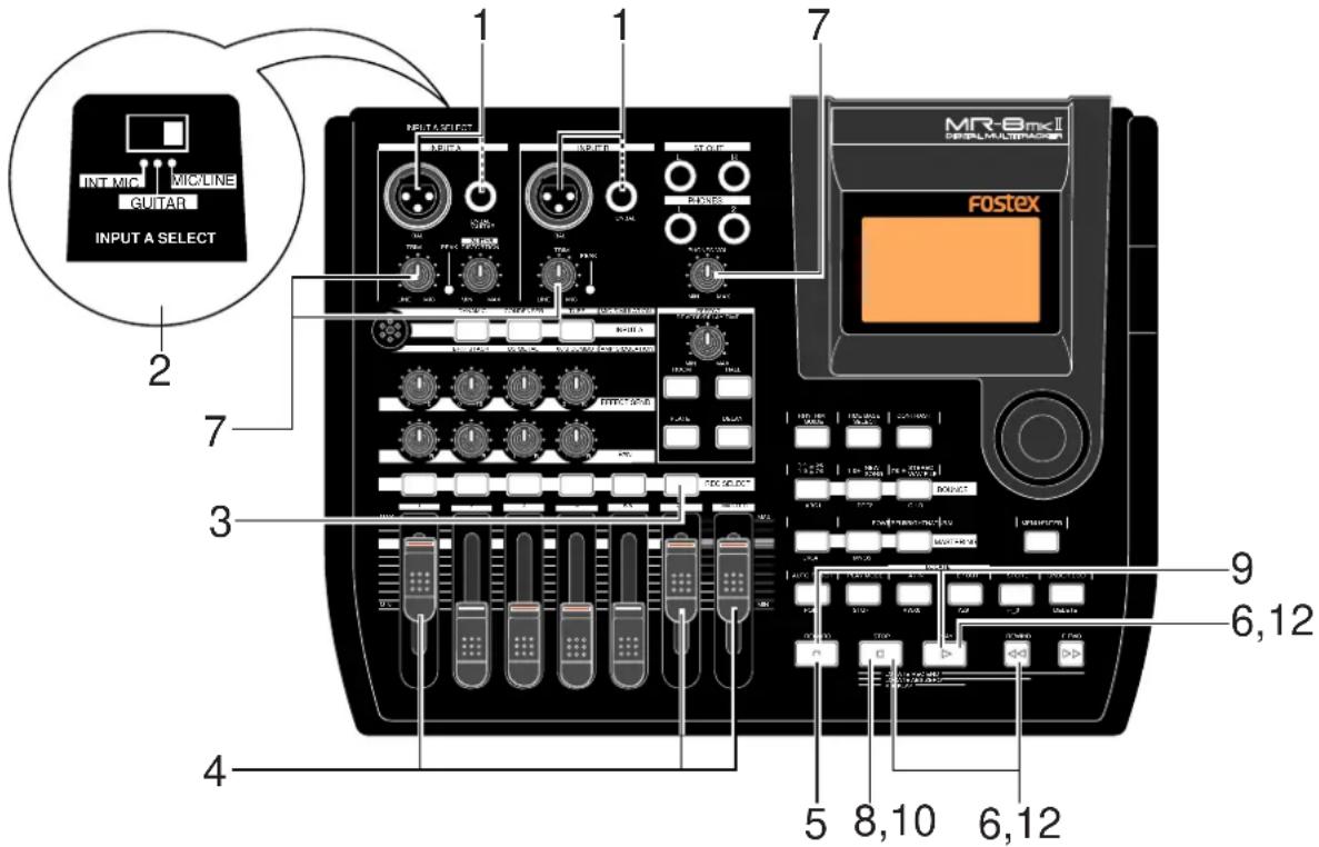 FOSTEX MR-8mkII - 基本的なオーバーダビング - 1