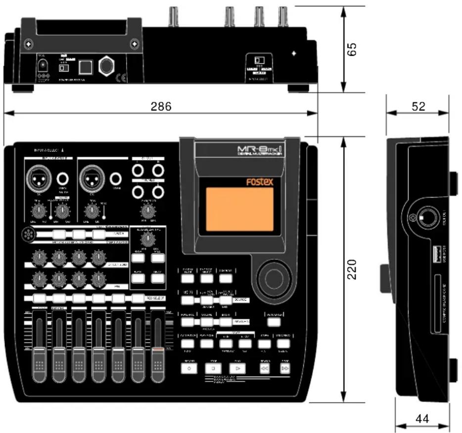 FOSTEX MR-8mkII - 外形寸法図 - 1