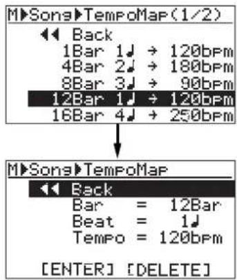 FOSTEX MR-8mkII - テンポテTempo Map）の設定の設定 - 15