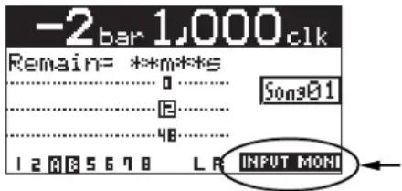 FOSTEX MR-8mkII - 5) [RECORD] キーを一度押します（キーのランプが点滅） - 1