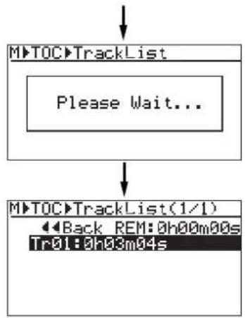 FOSTEX MR-8mkII - 2）TOCの確認ができたら、ジョグジガザヤルでダイヤルで - 3