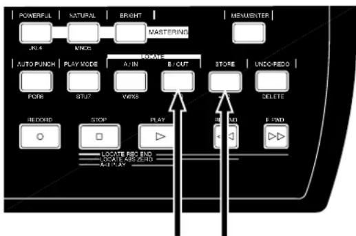 FOSTEX MR-8mkII - - LOCATE B ポイントの登録方法： - 1