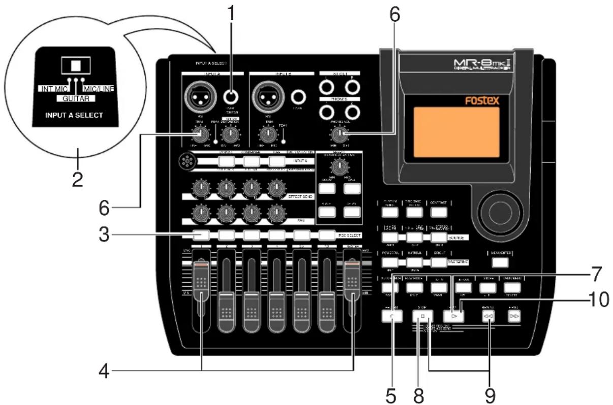 FOSTEX MR-8mkII - つのトラックに録音 - 1