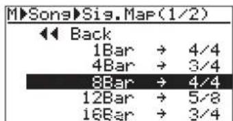 FOSTEX MR-8mkII - 拍子（Signature Map）の設定の設定 - 13