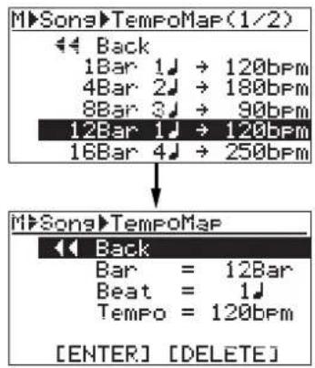 FOSTEX MR-8mkII - テンポテTempo Map）の設定の設定 - 13