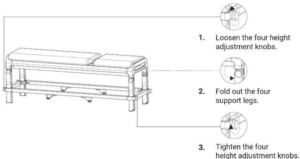 Flow Fitness Perform 92042 - Fold out the support legs - 1
