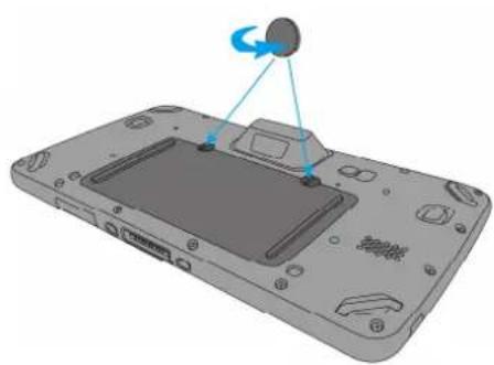 Unitech TB128 - Inserción de la tarjeta SIM/SD - 1
