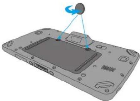 Unitech TB128 - 安裝電池 - 1