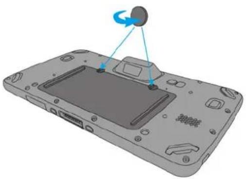 Unitech TB128 - Installing the Battery - 1