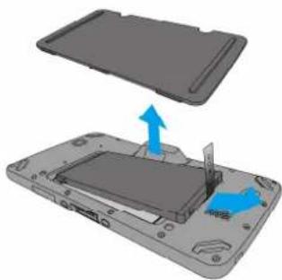 Unitech TB128 - SD/SIM カードの取り外し - 4