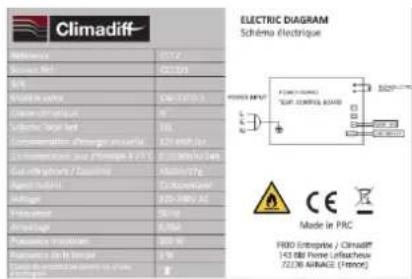 CLIMADIFF CC28F - DATOS TECNICOS - 1