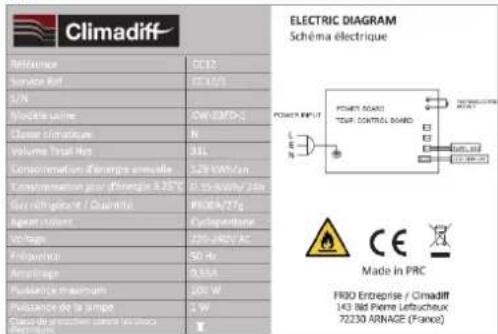 CLIMADIFF CC28F - TECHNISCHE DATEN - 1