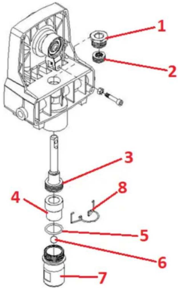 MSW ES-1010 - Udskiftning af tætninger på sugeapparatet - 1