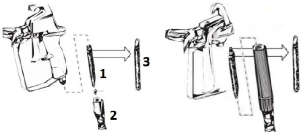 MSW ES-1010 - Cleaning the spray gun filter - 1