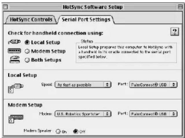 PALM m505 - Pour paramétrer les options HotSync sur un Macintosh : - 2
