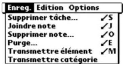 PALM m505 - Menu Enreg. - 1