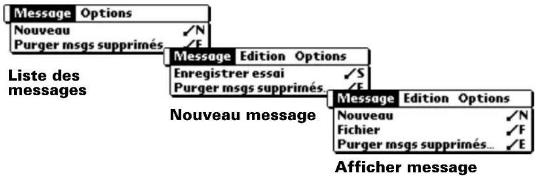 PALM m505 - Menus Message - 1