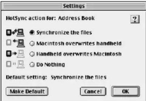 PALM m505 - Pour restaurer vos données à partir d'un Macintosh après une réinitialisation matérielle : - 2