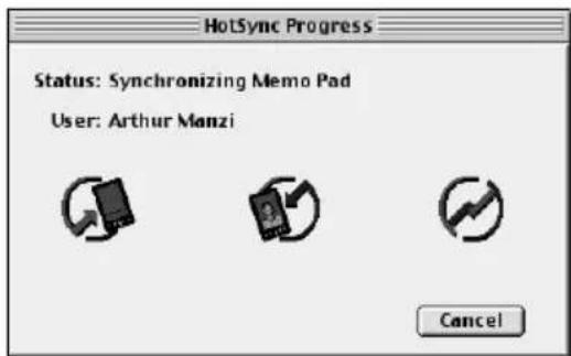 PALM m505 - Pour exécuter une HotSync locale sur un Macintosh : - 4
