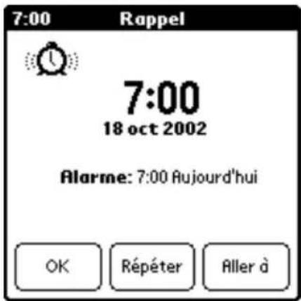 PALM m505 - Pour régler une alarme : - 2
