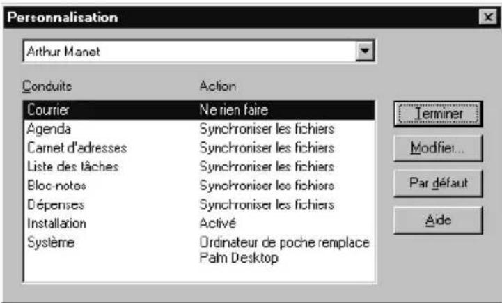 PALM m505 - Pour restaurer vos données à partir d'un ordinateur Windows après une réinitialisation matérielle : - 1